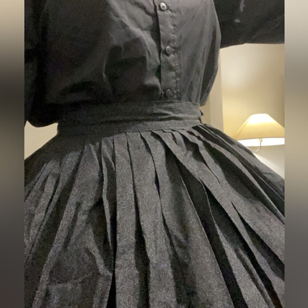Victorian cotton skirt black